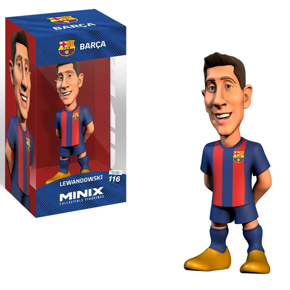 Minix – Figurine de football Robert Lewandowski FC Barcelone 12 cm
