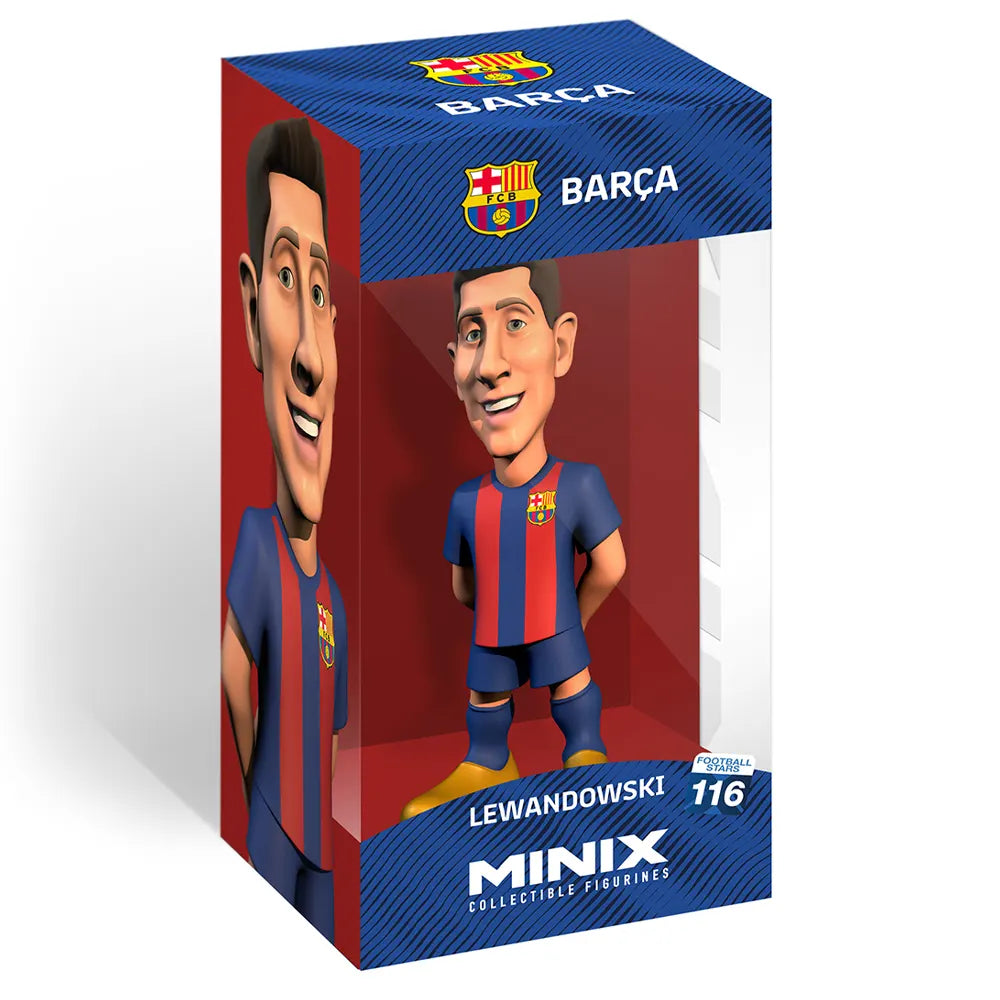 Minix – Figurine de football Robert Lewandowski FC Barcelone 12 cm