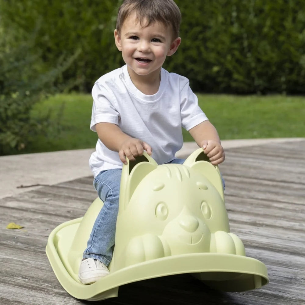Smoby - Jouet à Bascule Chat 18M+ – Vert