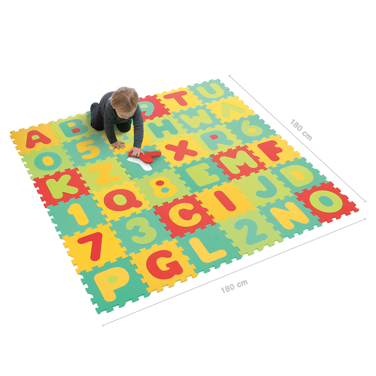 LUDI - Tapis Puzzle En Mousse "Lettres et Chiffres"