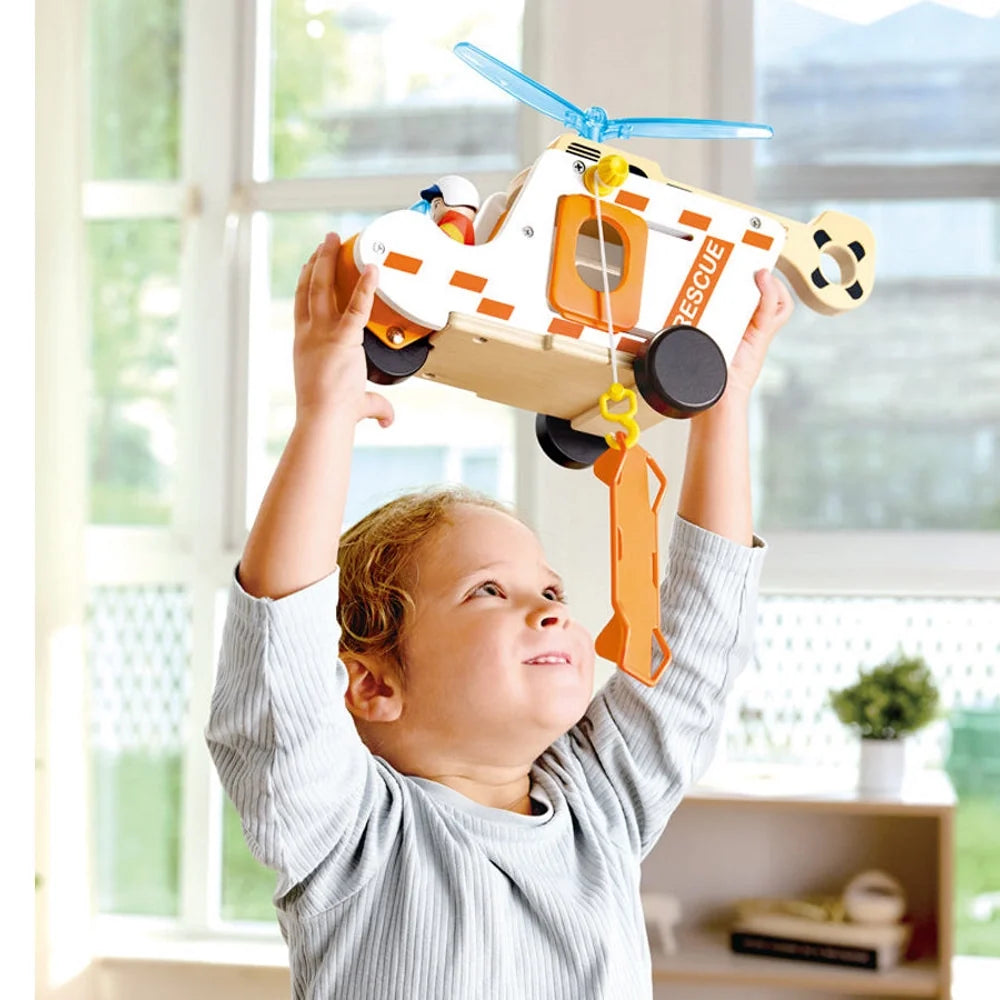 Hape - Coffret Hélicoptère de Secours 2-8A