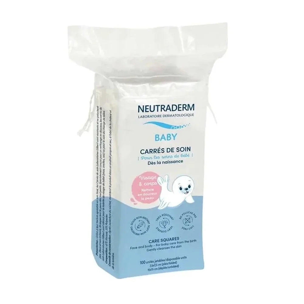 Carrés de soin visage et corps, sachet de 100
