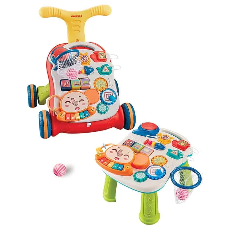 Kikkaboo - Trotteur 3EN1 Play & Grow Rouge