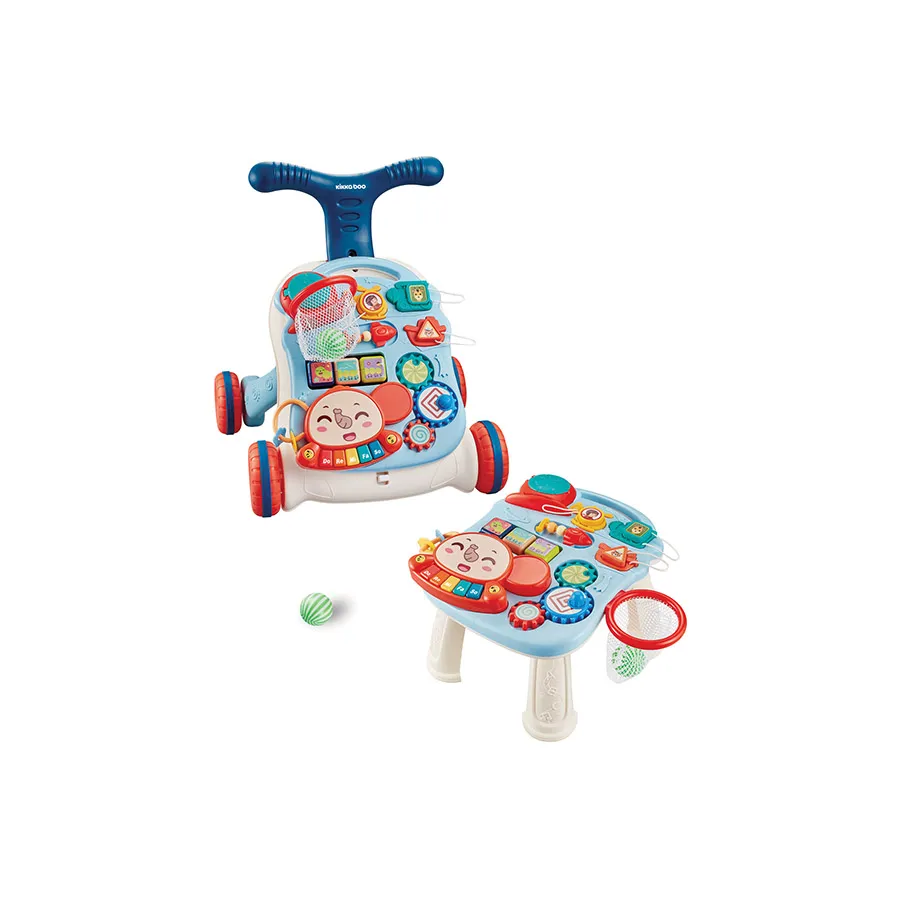 Kikkaboo - Trotteur 3EN1 Play & Grow Bleu