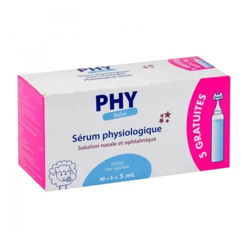 Gilbert Sérum Physiologique 5 ml – Boîte de 40 + 5 unidoses gratuites