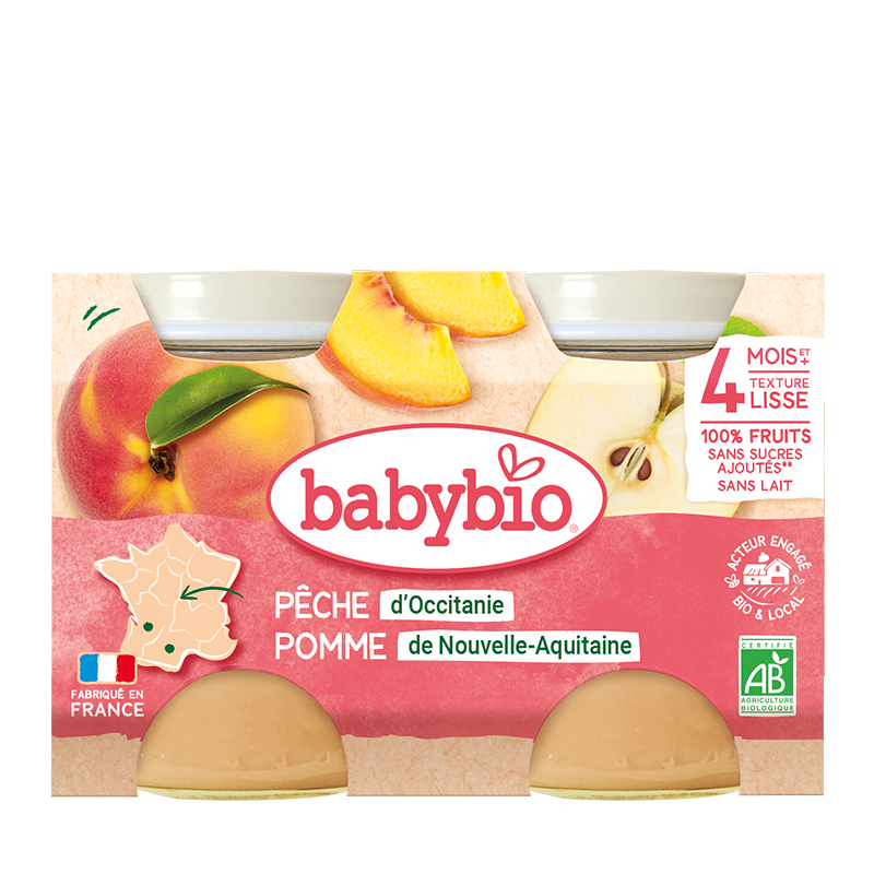 Babybio - Péche D'Occitanie Pomme De Nouvelle-Aquitaine