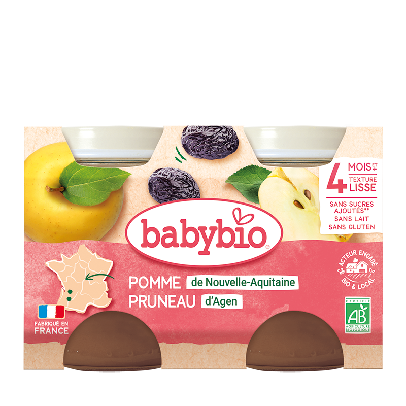 Babybio - Pomme De Nouvelle-Aquitaine Pruneau D'Agen