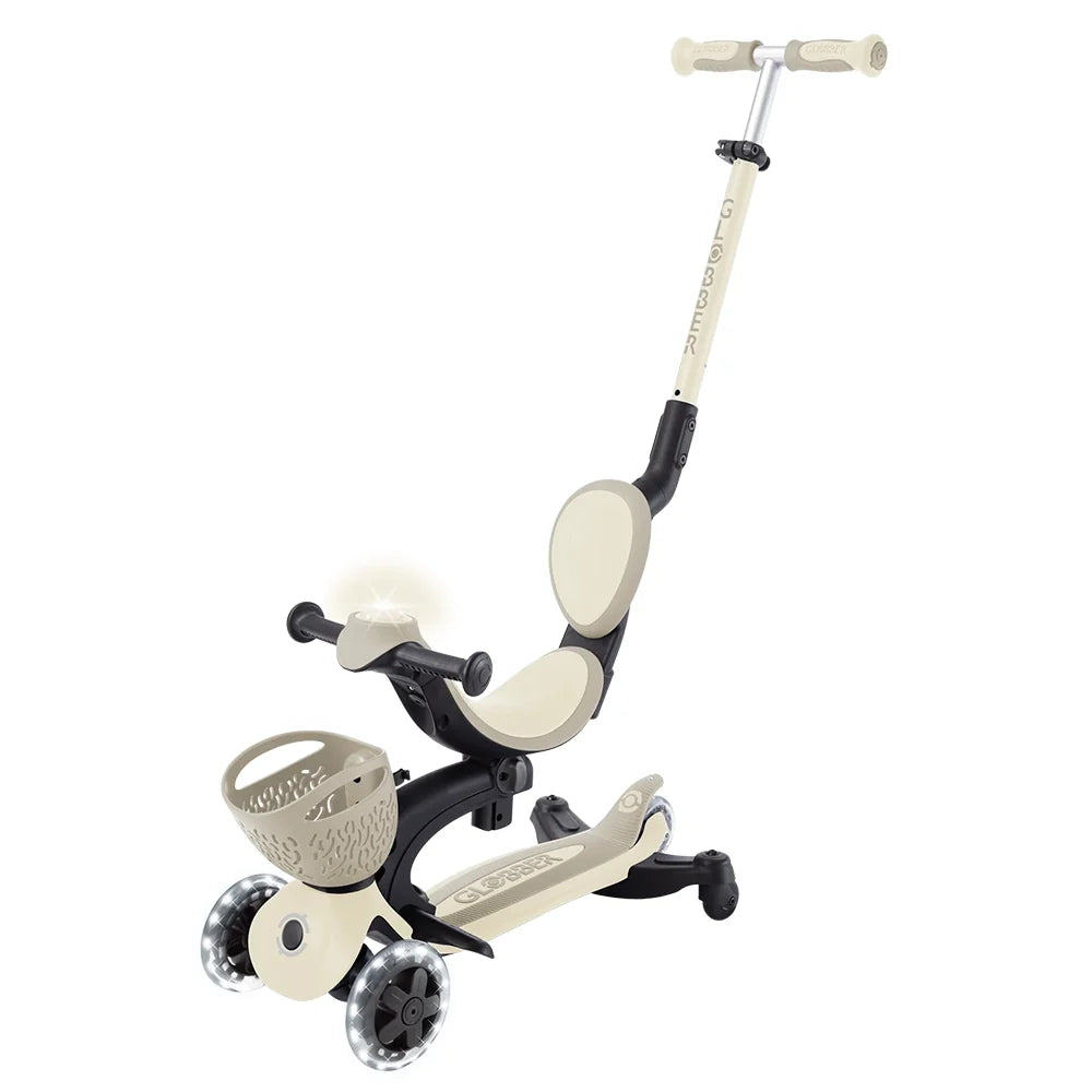 Globber – Trottinette Évolutive Go Up Baby Lights 360° Taupe