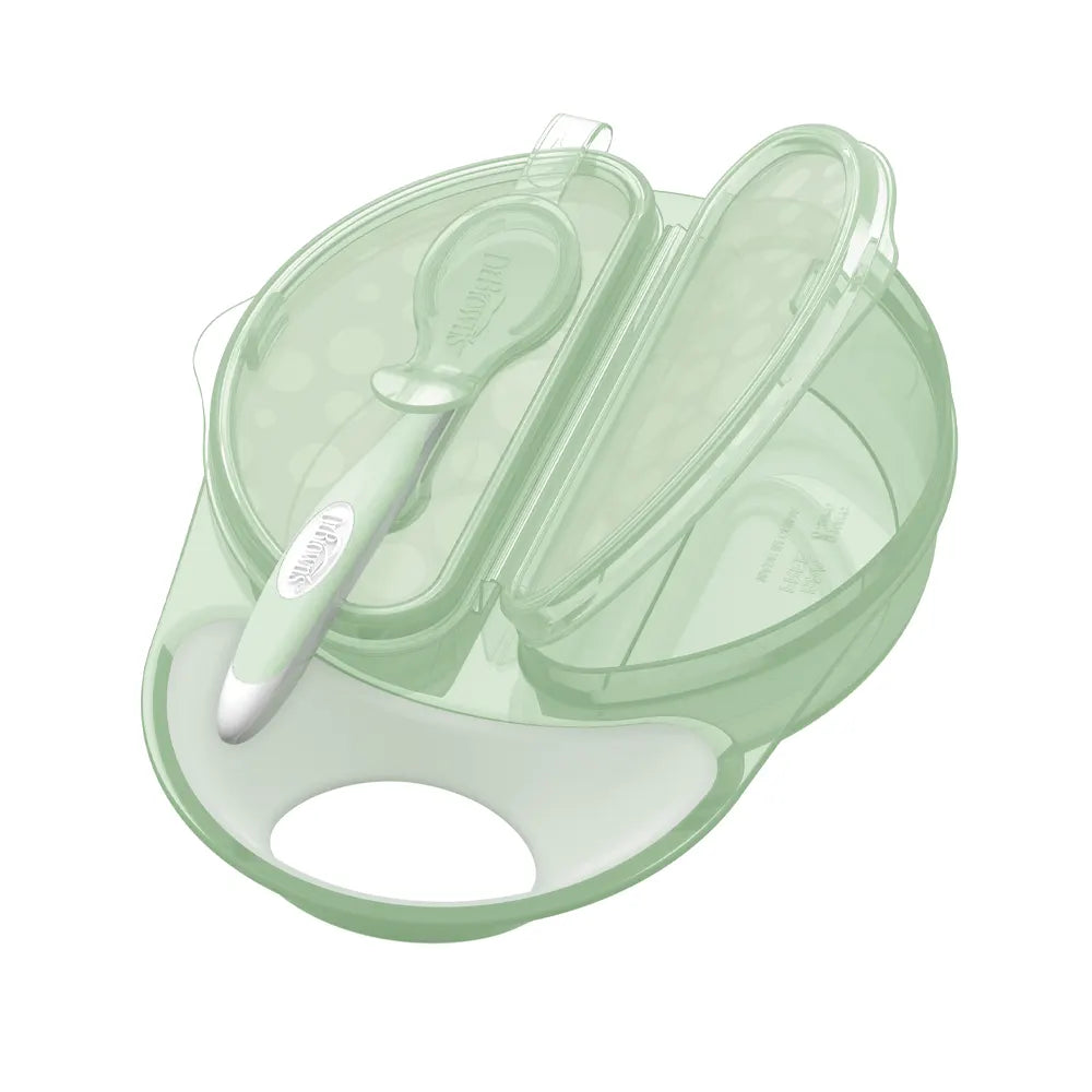 Dr. Brown’s – Bol et cuillère de voyage Travel Fresh™ 4m+ Vert