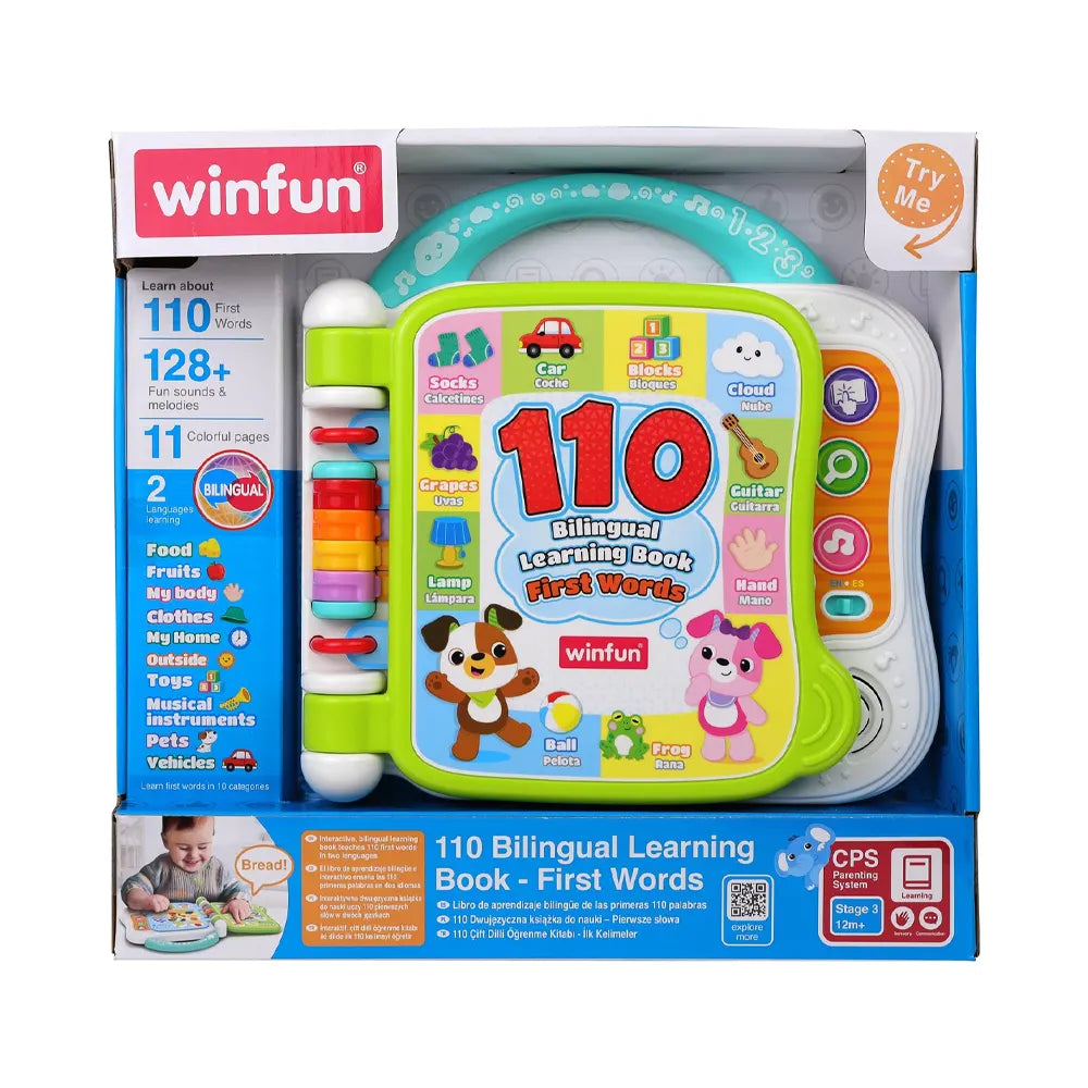 WINFUN – Livre d’Apprentissage Bilingue 110 Premiers Mots | Dès 18 Mois