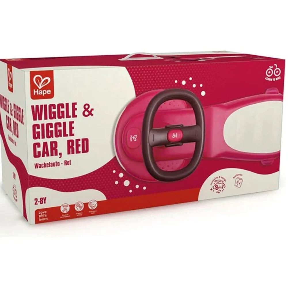 Hape - Voiture « Wiggle & Giggle » 2A+ – Rouge