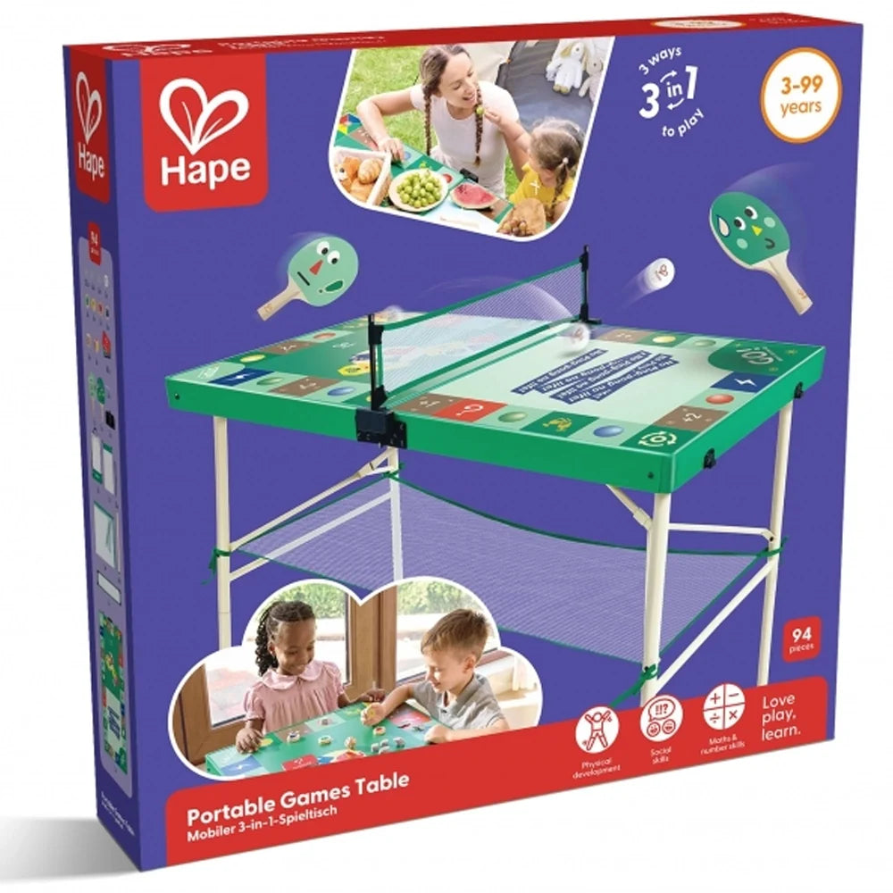 Hape - Table de Jeux Portable 3A+