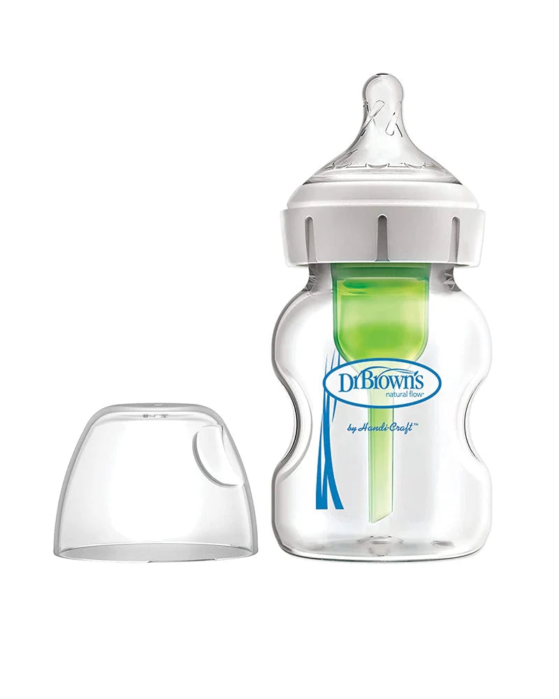 Dr. Brown’s – Biberon anti-coliques en verre à col large 150 ml