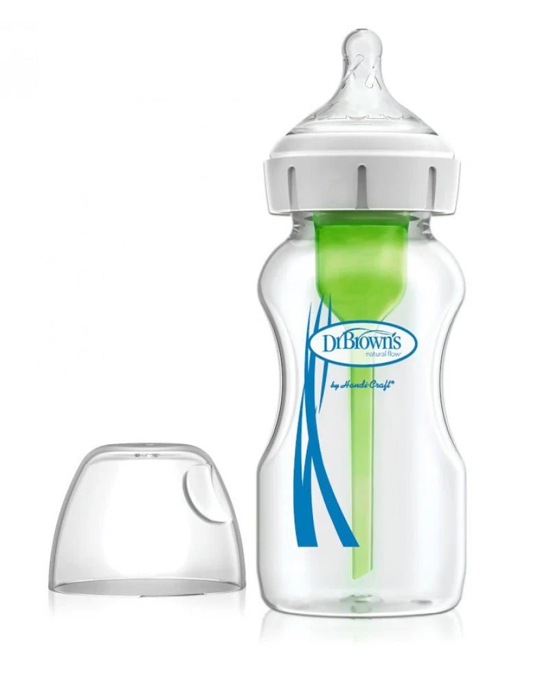 Dr. Brown’s – Biberon anti-coliques en verre à col large 270 ml