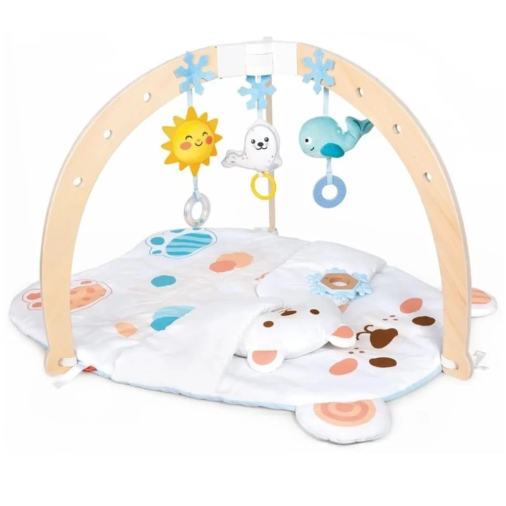 Hape - Tapis d’Activités Ourson Câlin avec Arche en Bois 0-18M