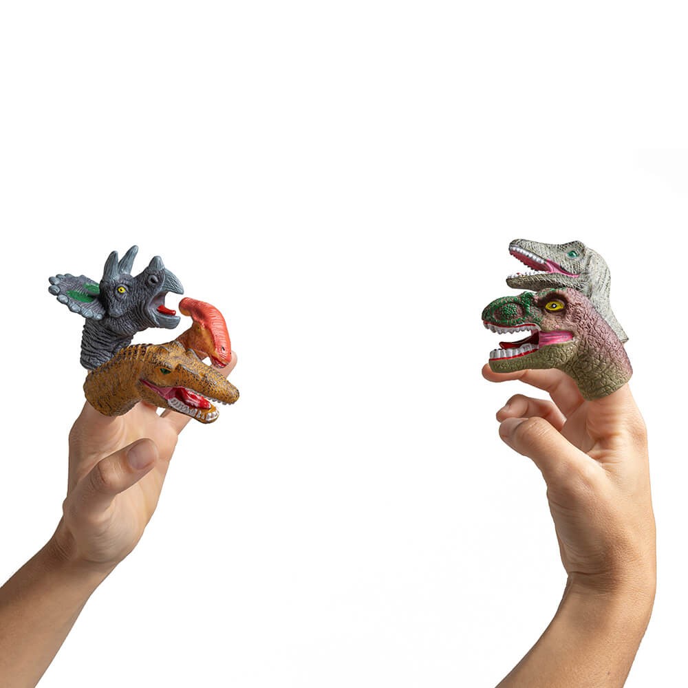 EUREKAKIDS – Set de 5 Marionnettes Dinosaures pour Enfants
