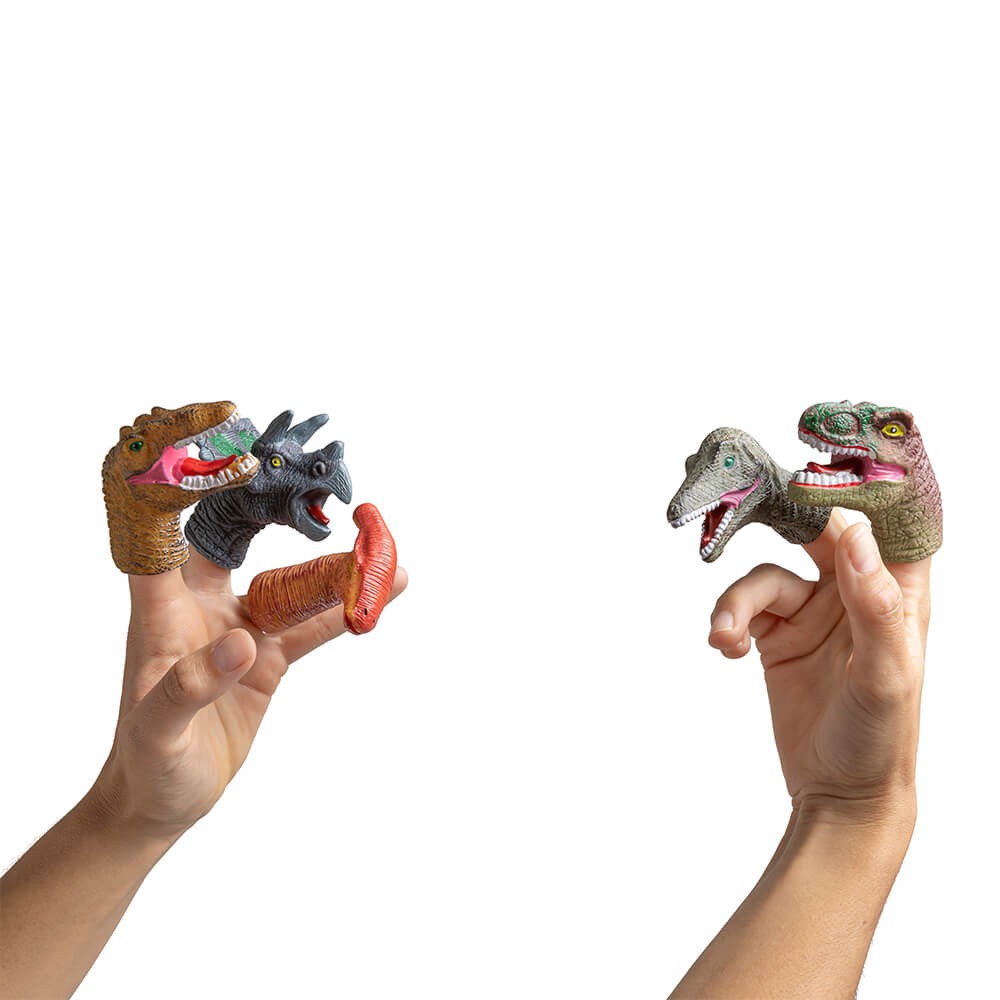 EUREKAKIDS – Set de 5 Marionnettes Dinosaures pour Enfants