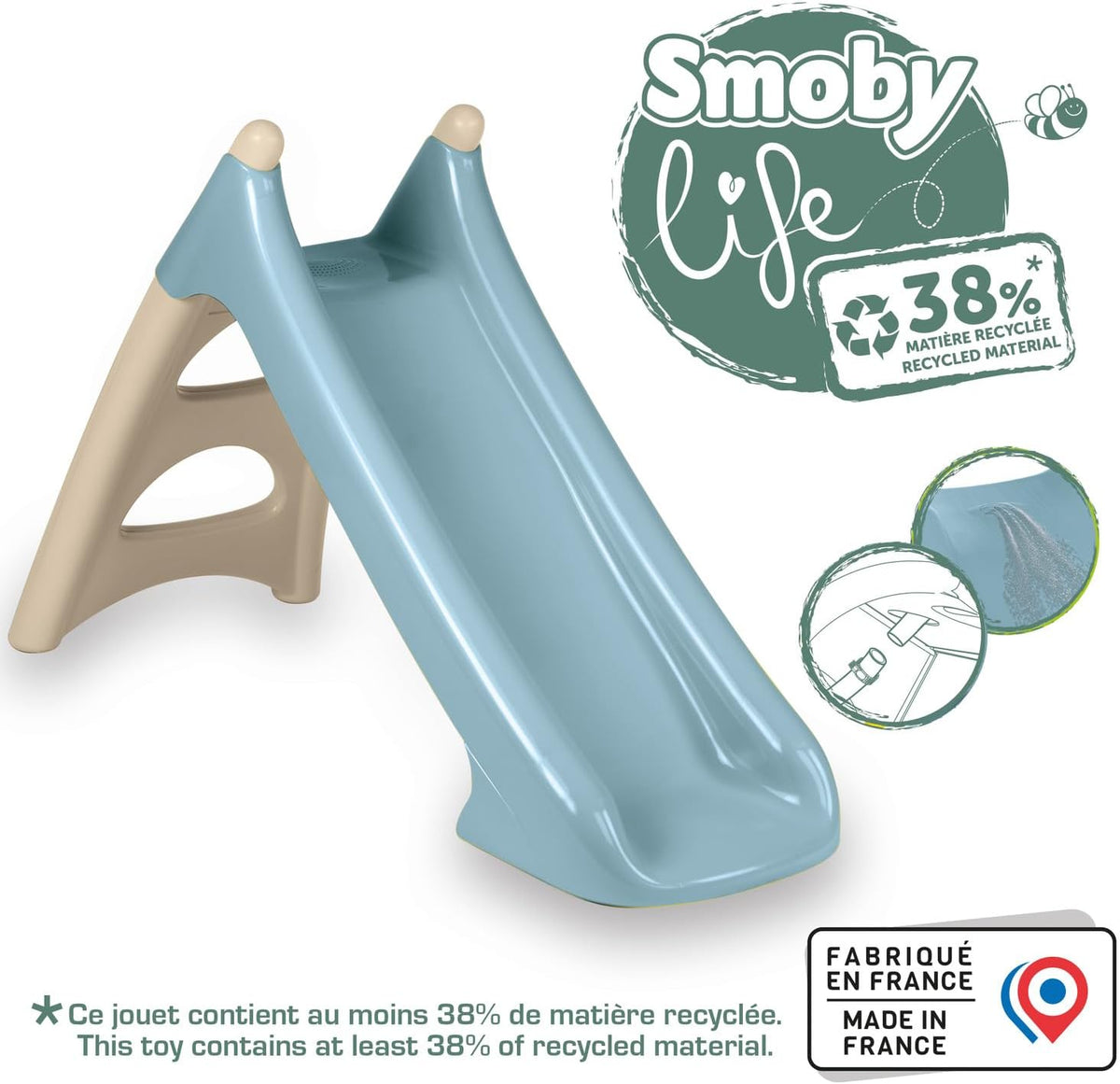 Smoby - Toboggan Life XS Bleu – Toboggan Extérieur 2A+