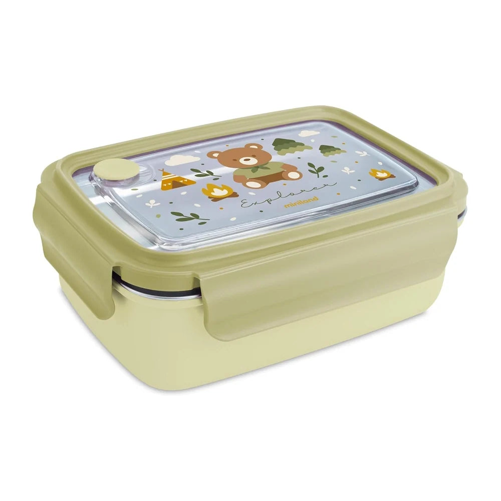 Miniland – Boîte à lunch en acier inoxydable 800 ml – Vert