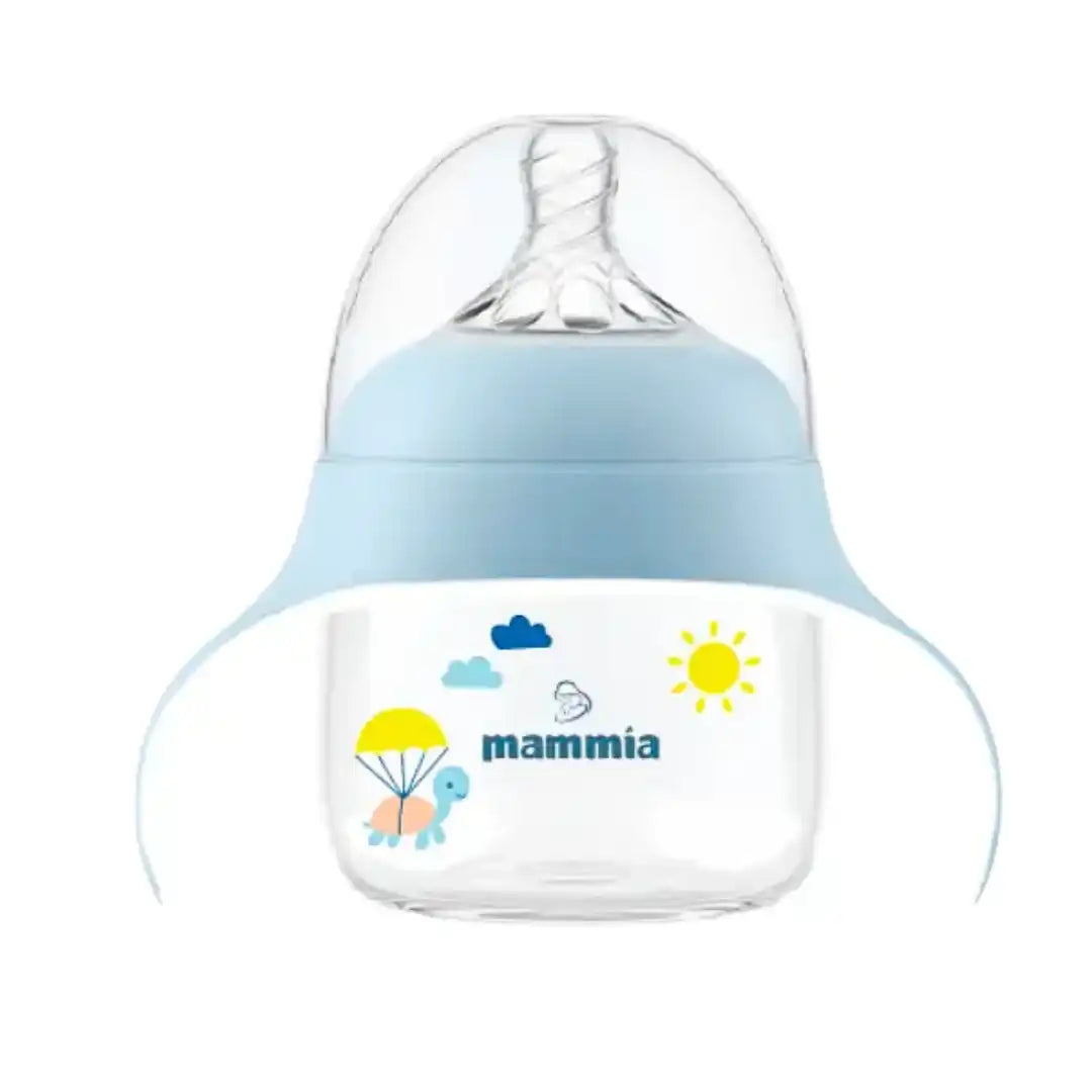 MAMMIA – Biberon Évolutif 2-en-1 avec Poignées Ergonomiques 150 ml