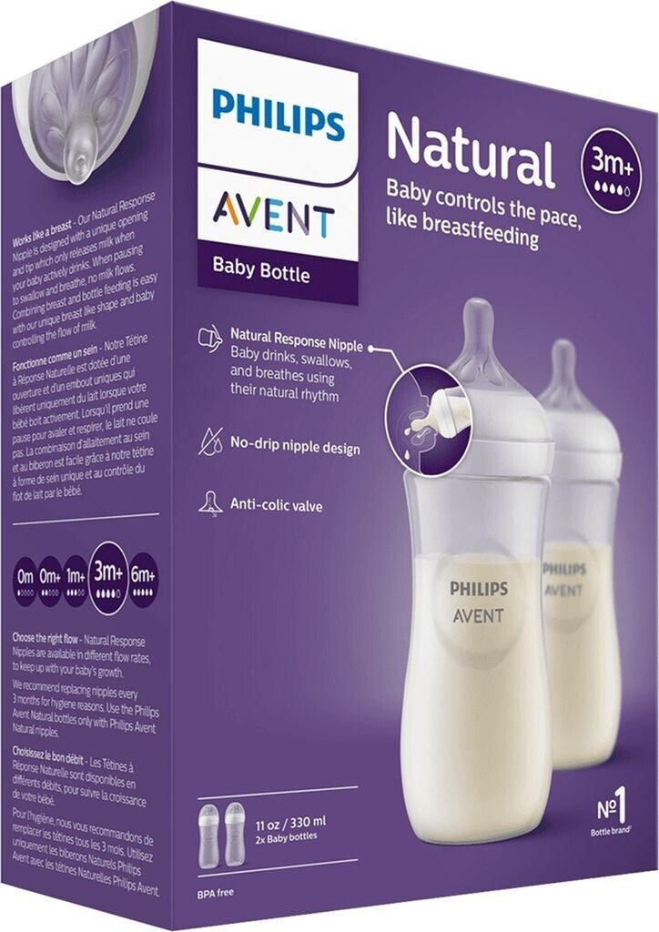 Avent – Biberon Natural 3.0 330 ml – 2 Pièces