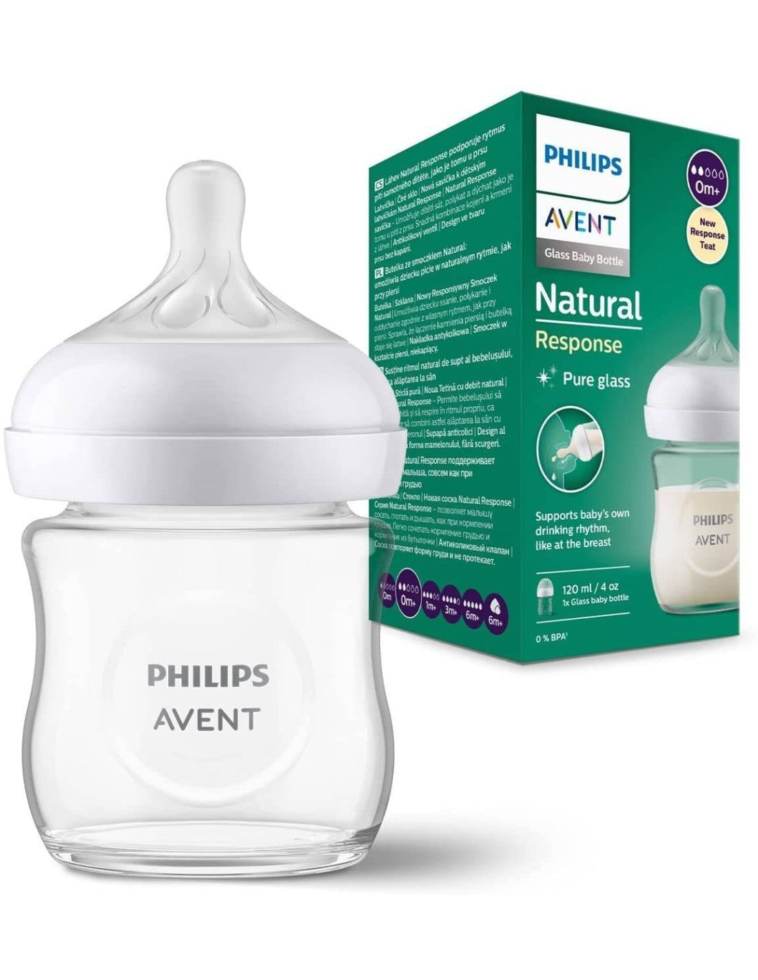 Avent – Biberon Natural en Verre 3.0 125 ml