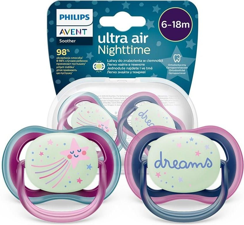 Avent – Sucette Ultra Air 6–18 Mois Fille