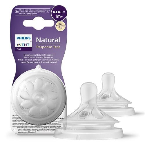 Avent – Tétine Natural 1M+ – 2 Pièces