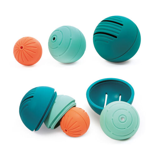 LUDI - Ball-in-Ball – 3 balles sensorielles en silicone