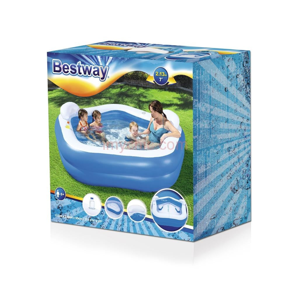 Bestway – Piscine Gonflable 213 × 207 × 69 cm