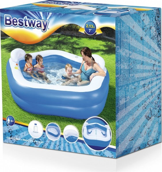 Bestway – Piscine Gonflable 213 × 207 × 69 cm