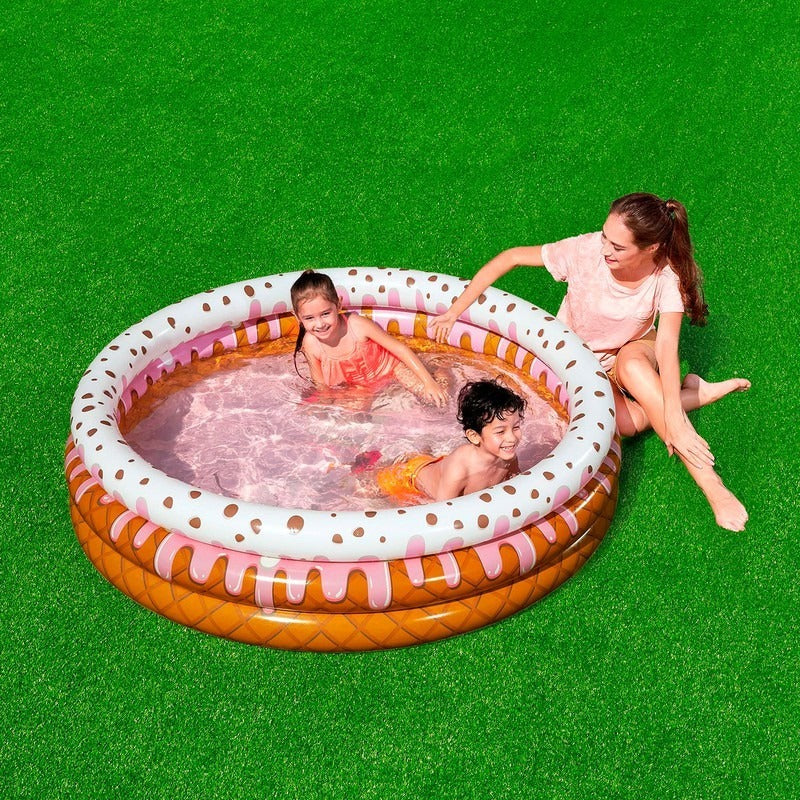 Bestway – Piscine Gonflable Ronde Ice Cream