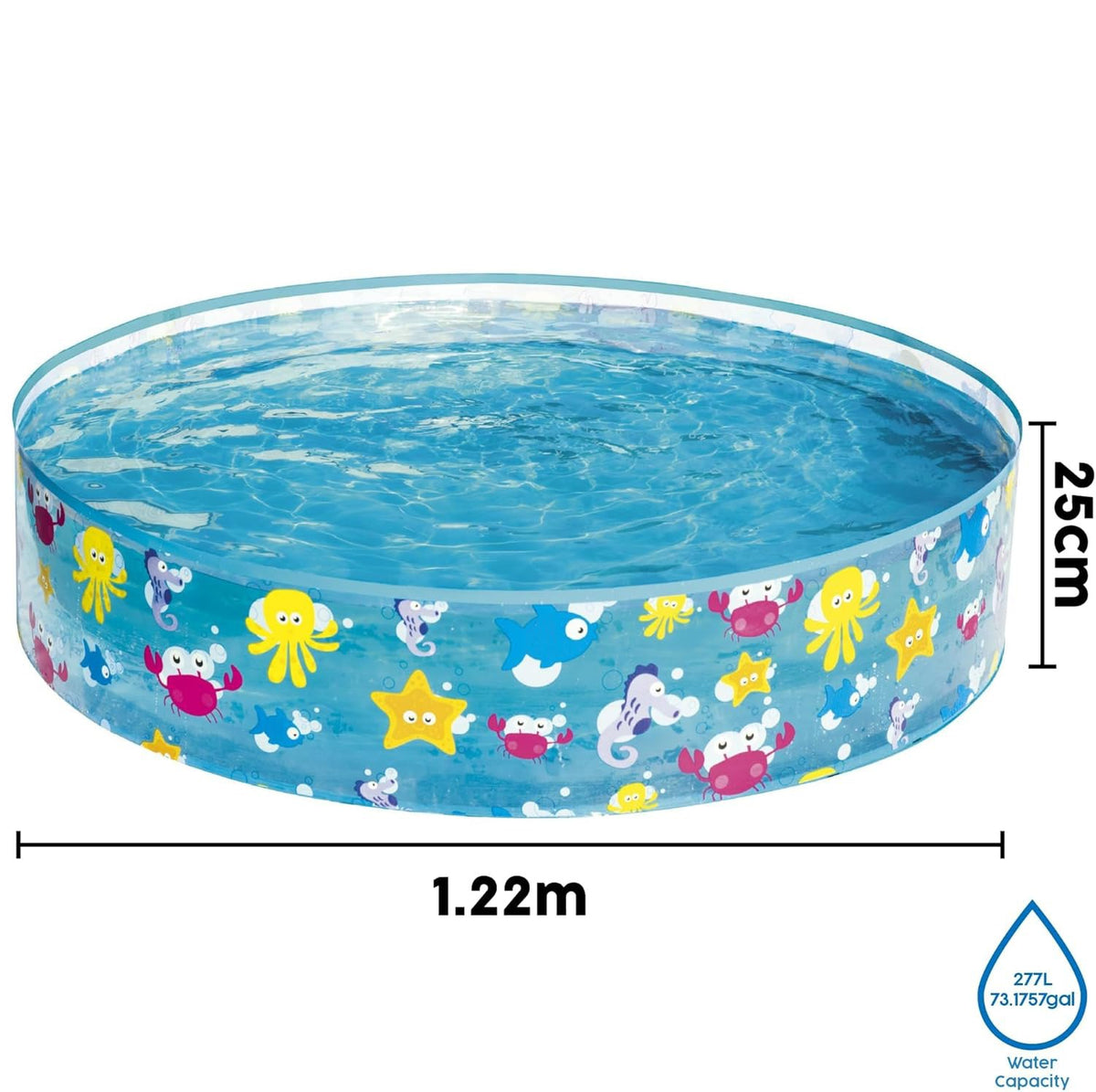 Bestway – Piscine pour Enfants 122 × 122 × 25 cm