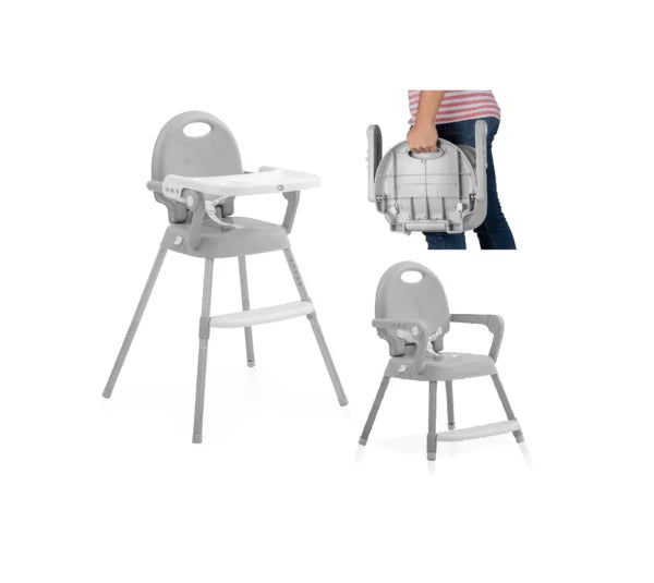 MS - Chaise haute gris