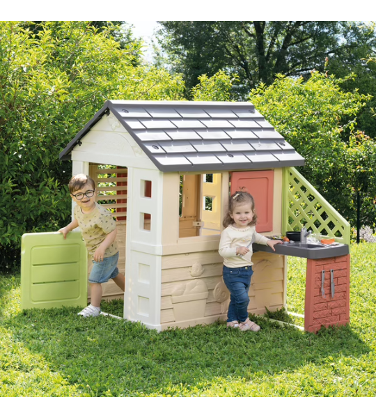 Smoby - Maison Nature avec Cuisine d’Été