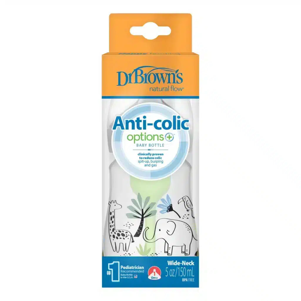 Dr. Brown’s – Biberon anti-coliques à col large Éléphant 150 ml