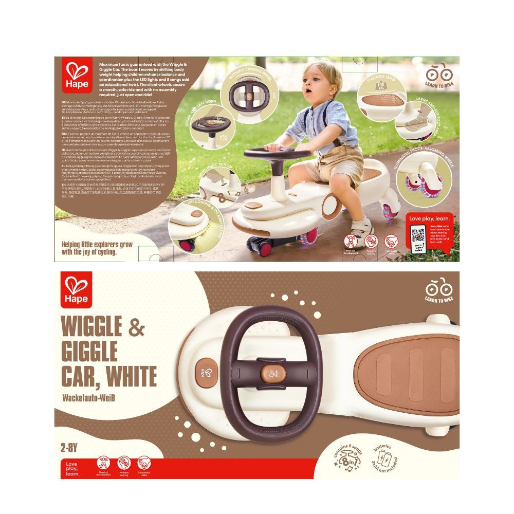 Hape - Porteur avec musique et lumières pour enfants - Couleur crème