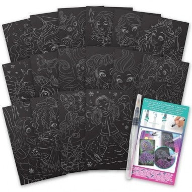 Eurekakids – Carnet Noir avec Aquarelles Métallisées