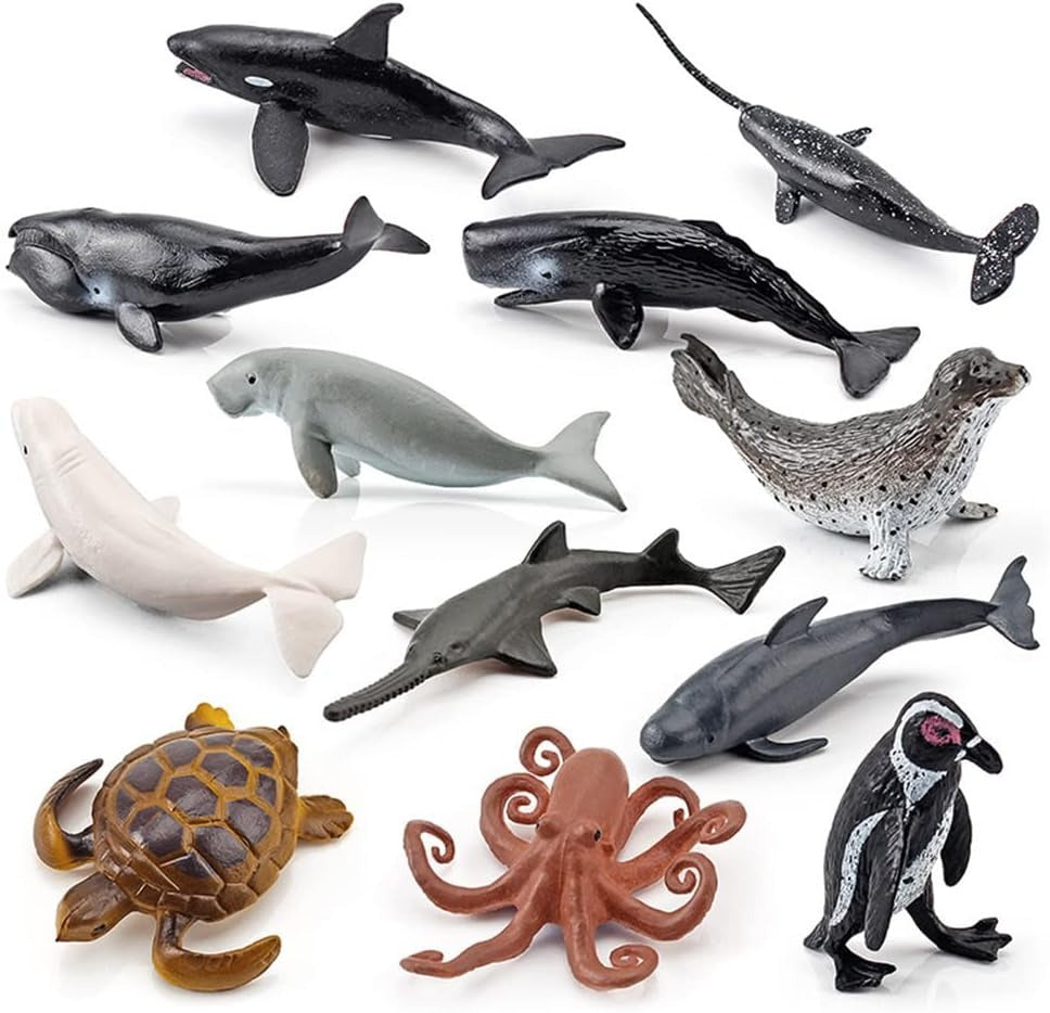 Eurekakids – Set de 14 Figurines Animaux Marins