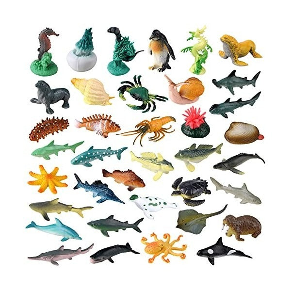 Eurekakids – Set de 14 Figurines Animaux Marins