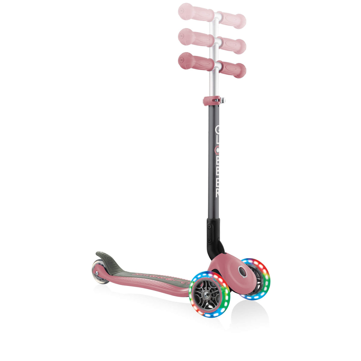 Globber – Trottinette Primo Foldable Plus Lights Rose Pastel