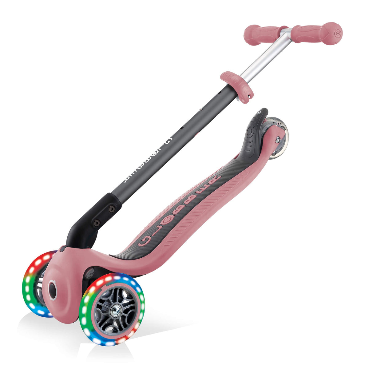 Globber – Trottinette Primo Foldable Plus Lights Rose Pastel