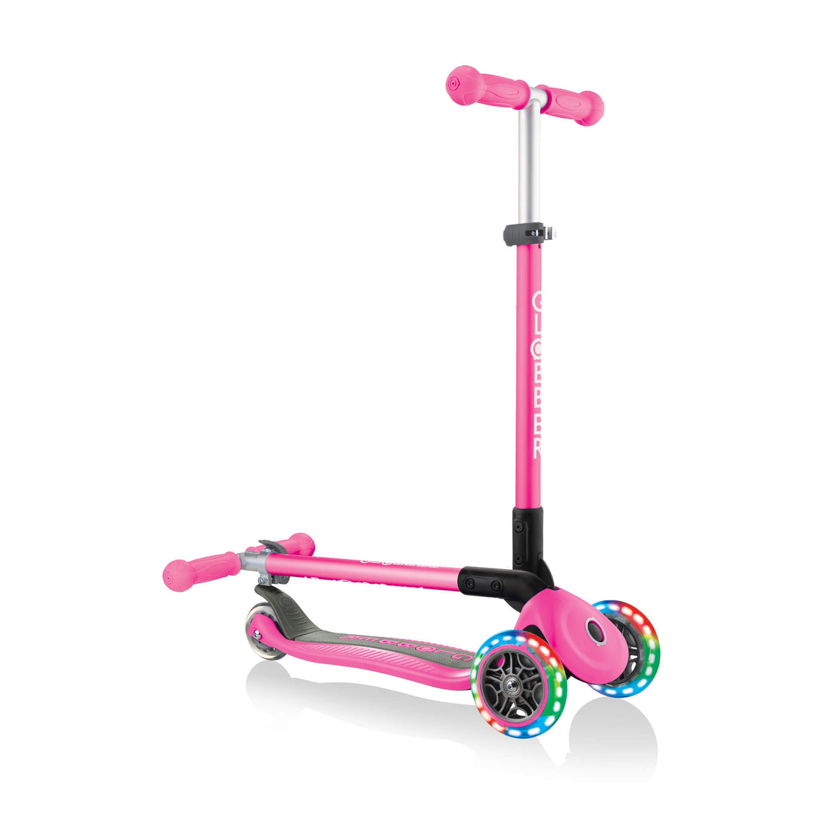 Globber – Trottinette Primo Foldable Plus Lights Rose Pastel