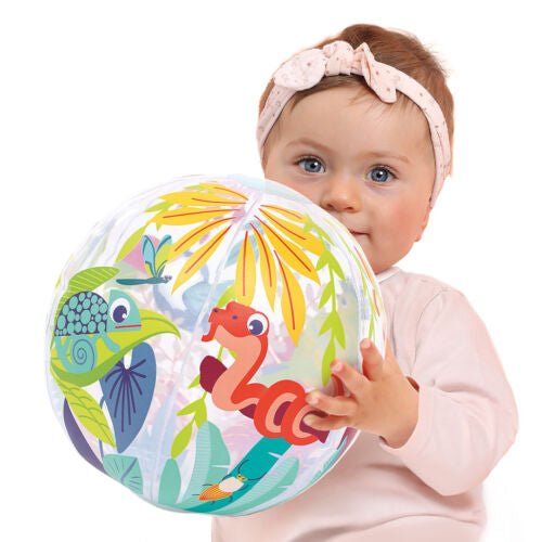 LUDI - Ballon gonflable Jungle Ball  – Ballon bébé dès 6 mois