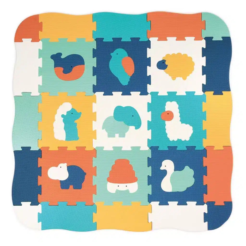 LUDI - Tapis mousse Animaux  avec bords et coins