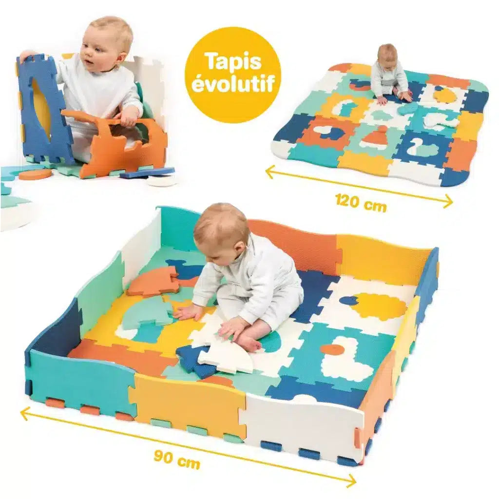 LUDI - Tapis mousse Animaux  avec bords et coins
