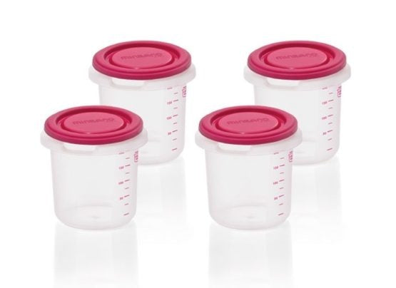 Miniland - Set de 4 pots roses