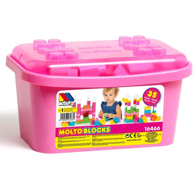 Molto – Boîte de 35 Blocs Rose