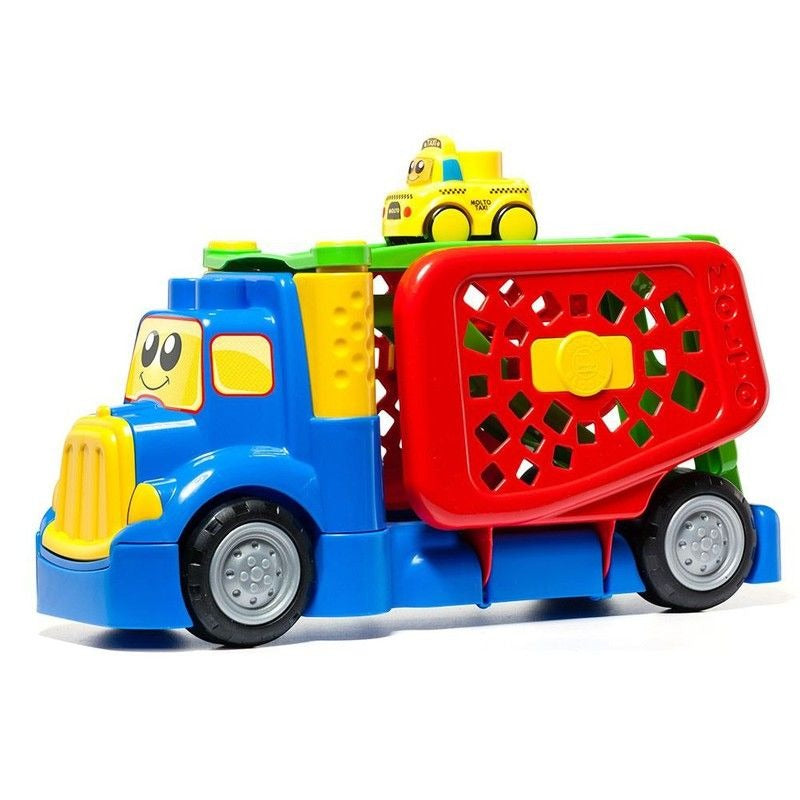 Molto – Camion Porteur Rouge avec 10 Blocs