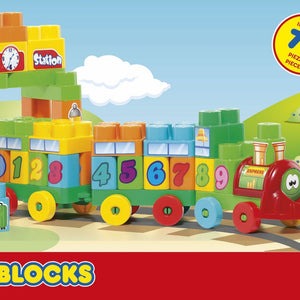 Molto – Train de Blocs avec 2 Wagons